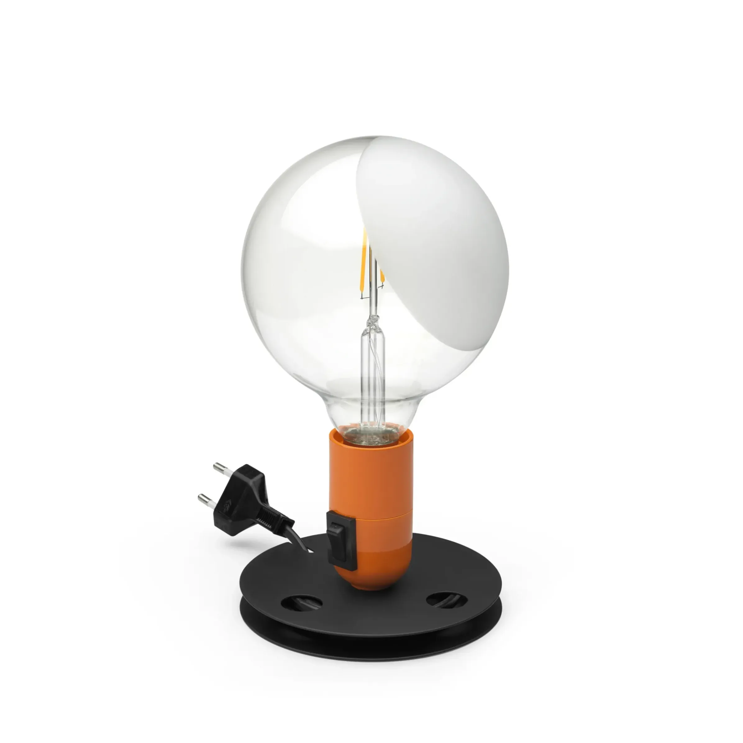 Lampe De Table Lampadina Metal Orange / Achille Castiglioni, 1972 - Flos
