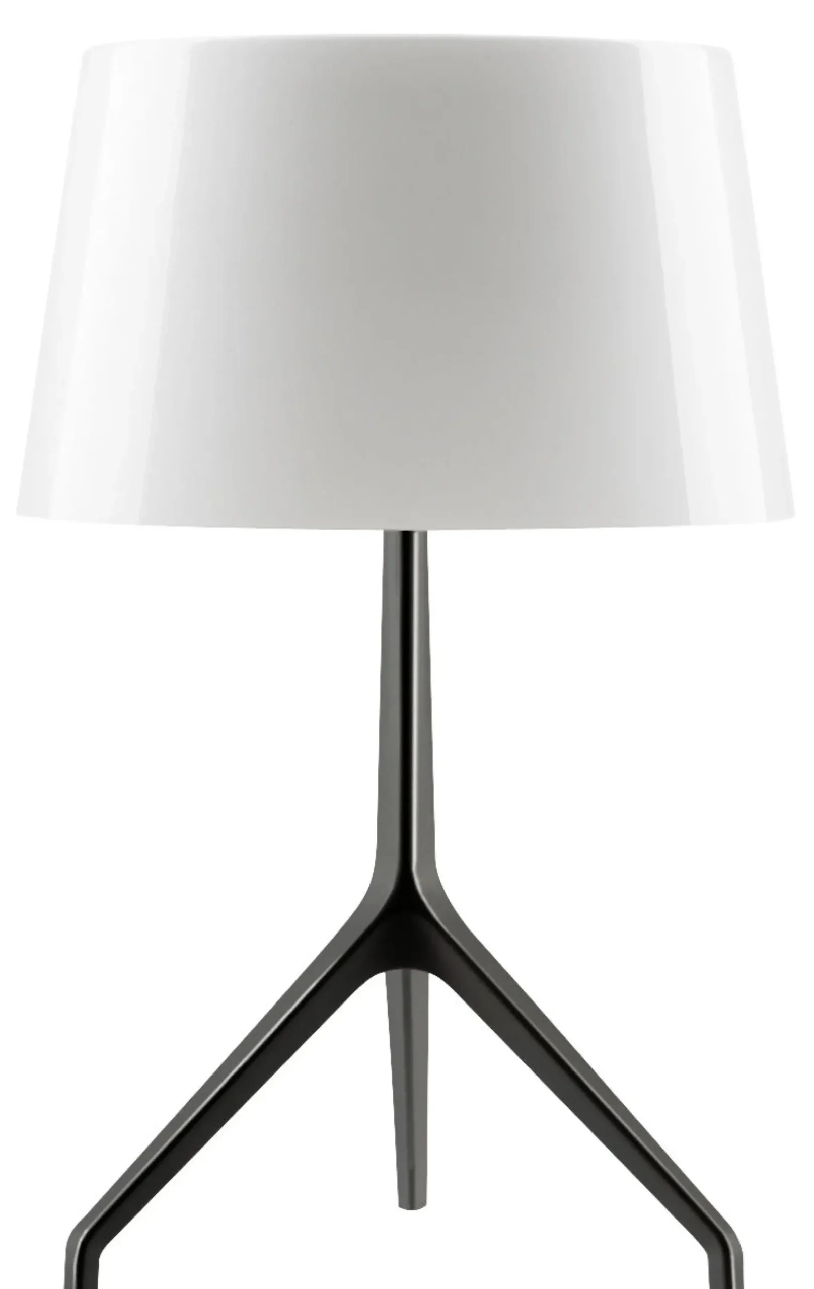 Lampe De Table Lumiere Xxl Metal Verre Blanc Noir / H 57 Cm - Foscarini