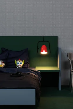 Lampe De Table M3 Metal Rouge / Applique - Michel Mortier, 1951 - Exclusivite - Sammode Studio