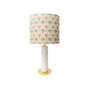 Lampe De Table Petra Tissu Bois Blanc / O 35 X H 73 Cm - Popus Editions