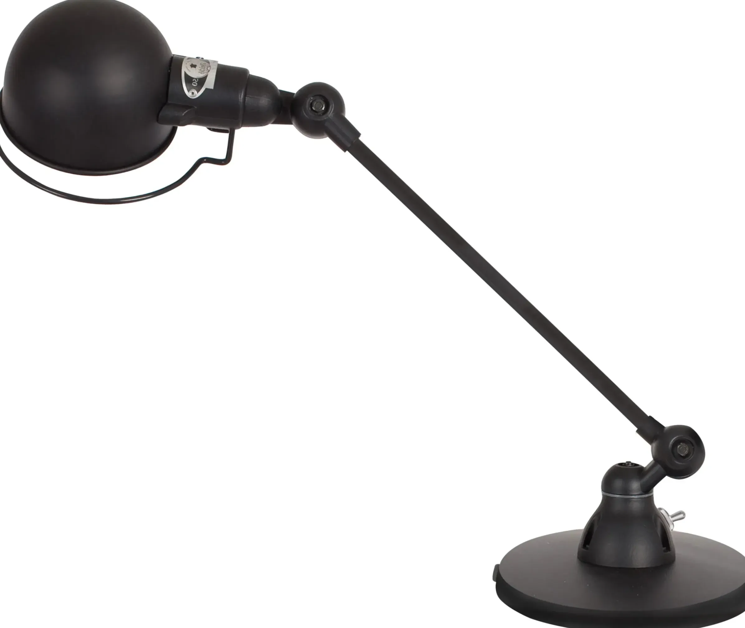 Lampe De Table Signal Metal Noir / 1 Bras - L 40 Cm - Jielde