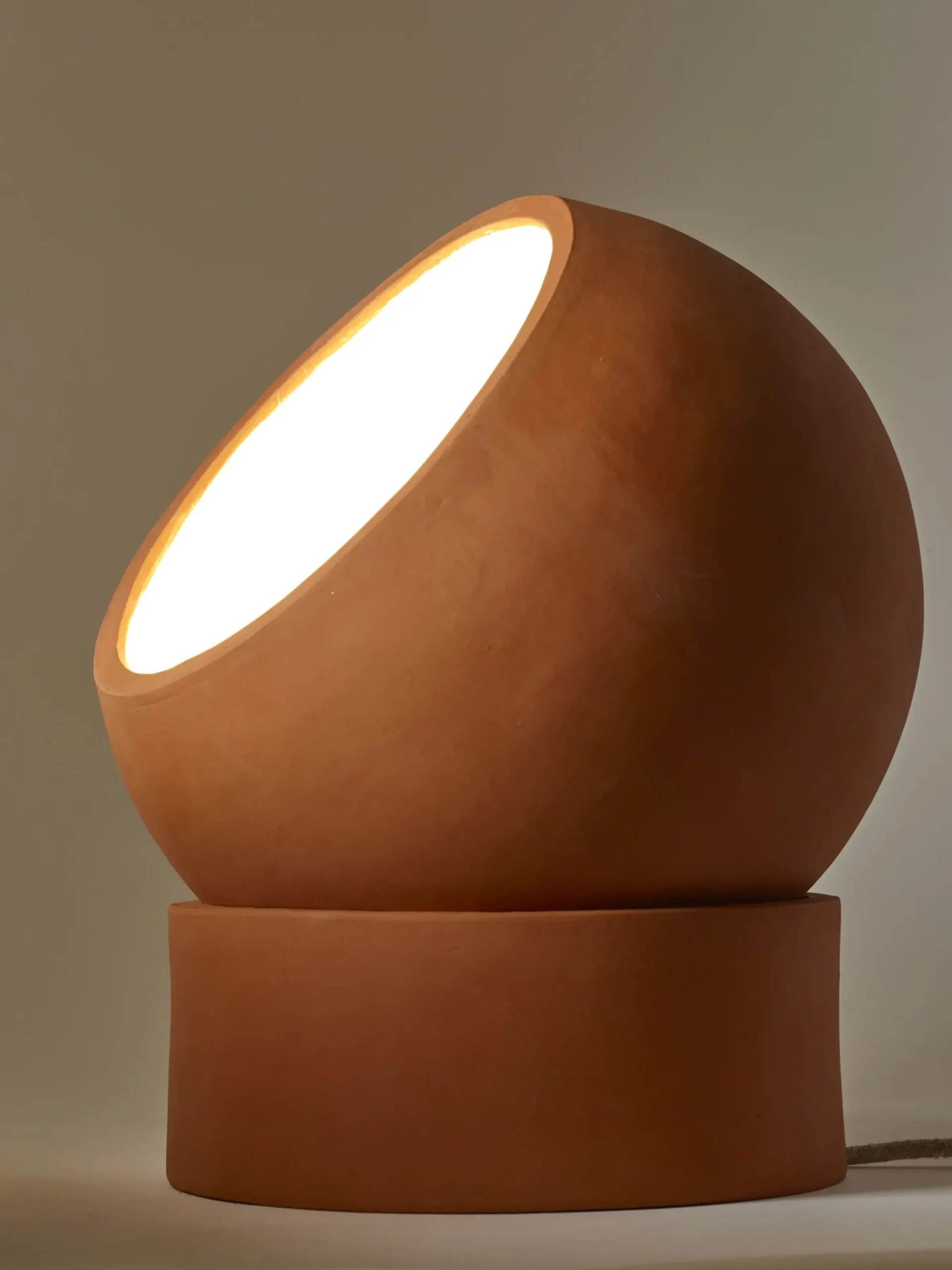 Lampe De Table Terra Floor Ceramique Rouge Orange / - Terracotta / Spot Orientable - Serax