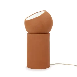 Lampe De Table Terra Large Ceramique Rouge Orange / - Terracotta / Spot Orientable - Serax
