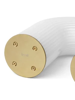 Lampe De Table Vuelta Led Verre Blanc / Verre Strie - Ferm Living
