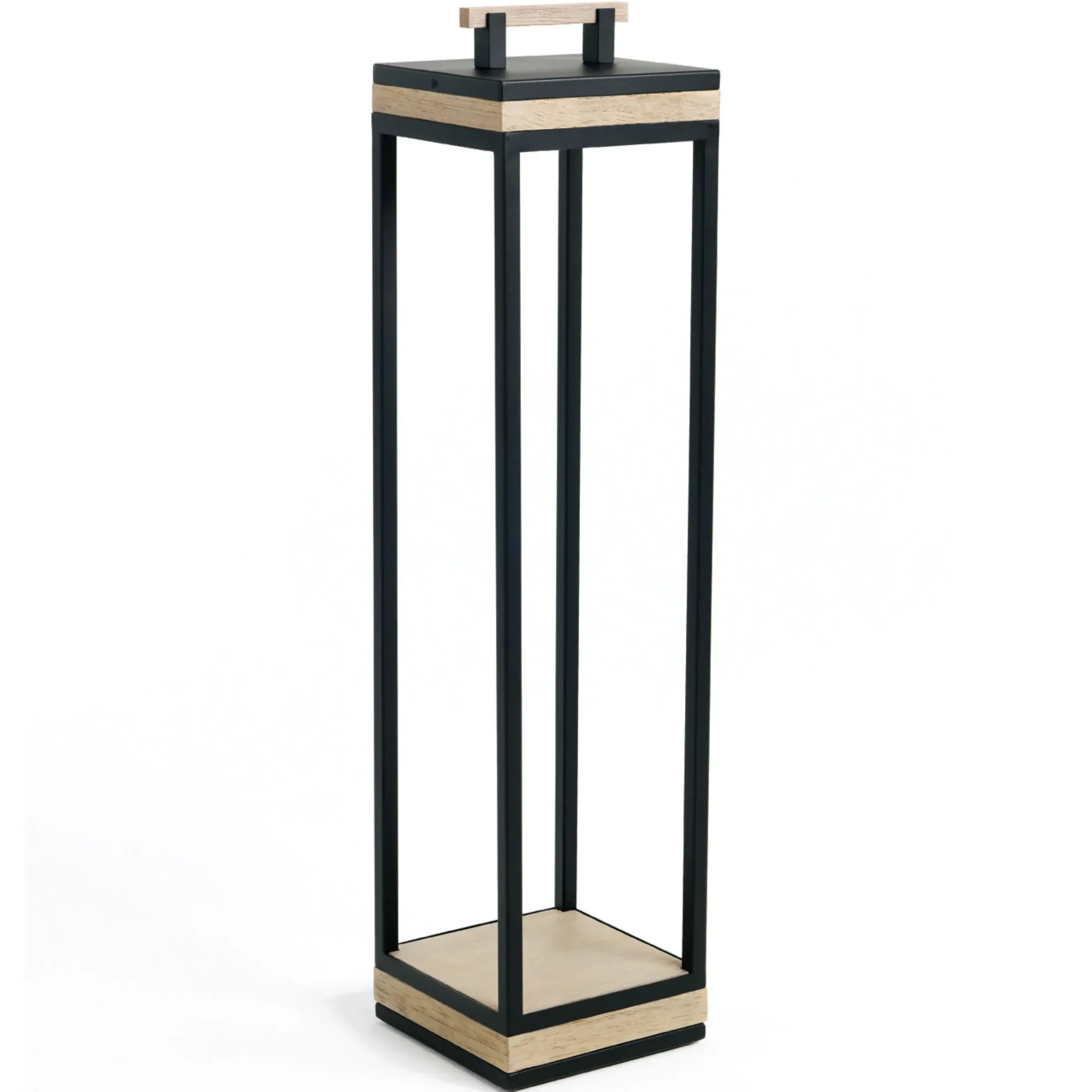 Lampe D'extérieur Carre Xl Bois Naturel / Led - H 110 Cm / Teck Decape & Metal - Ethimo