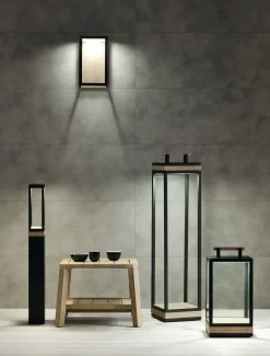 Lampe D'extérieur Carre Xl Bois Naturel / Led - H 110 Cm / Teck Decape & Metal - Ethimo