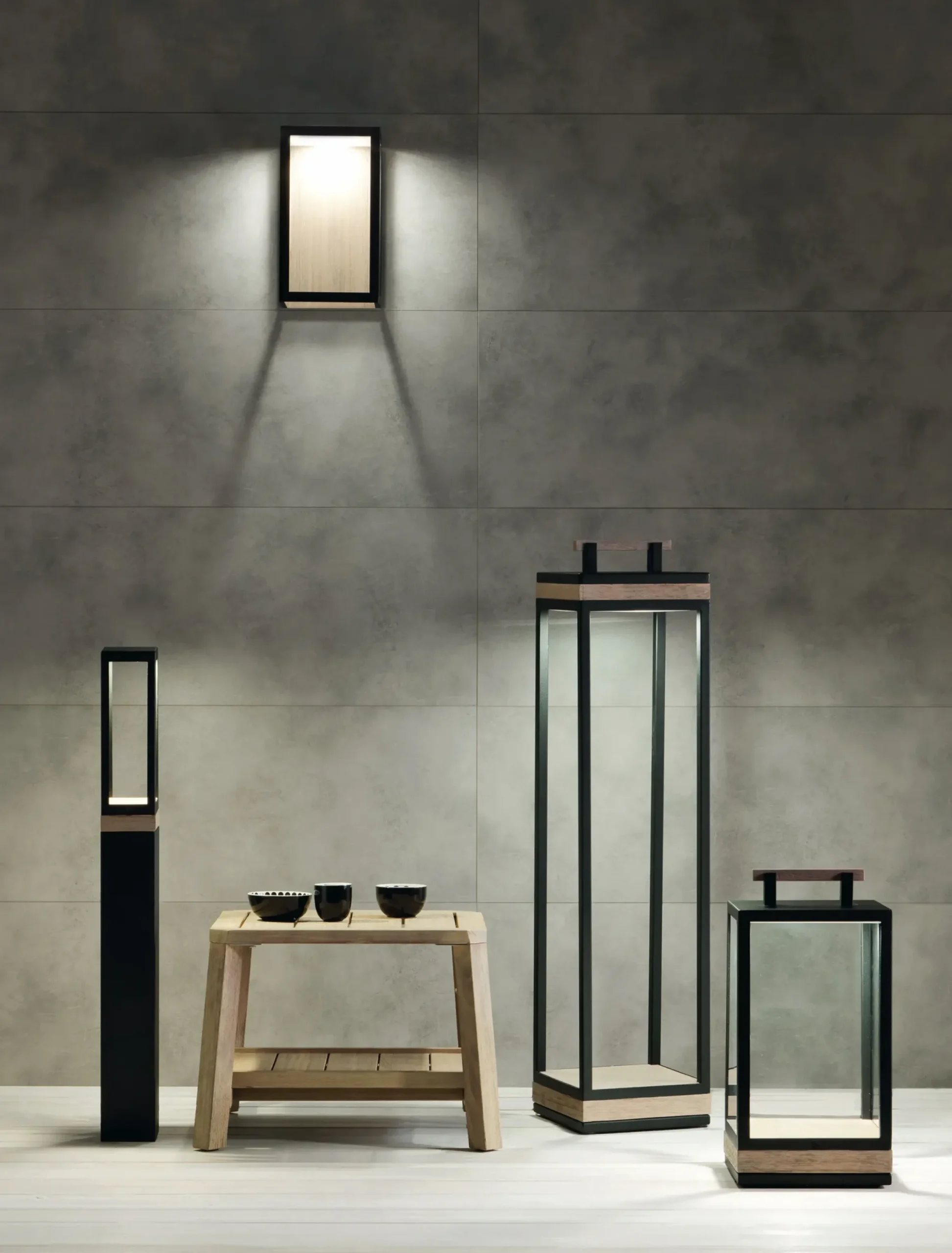 Lampe D'extérieur Carre Xl Bois Naturel / Led - H 110 Cm / Teck Decape & Metal - Ethimo