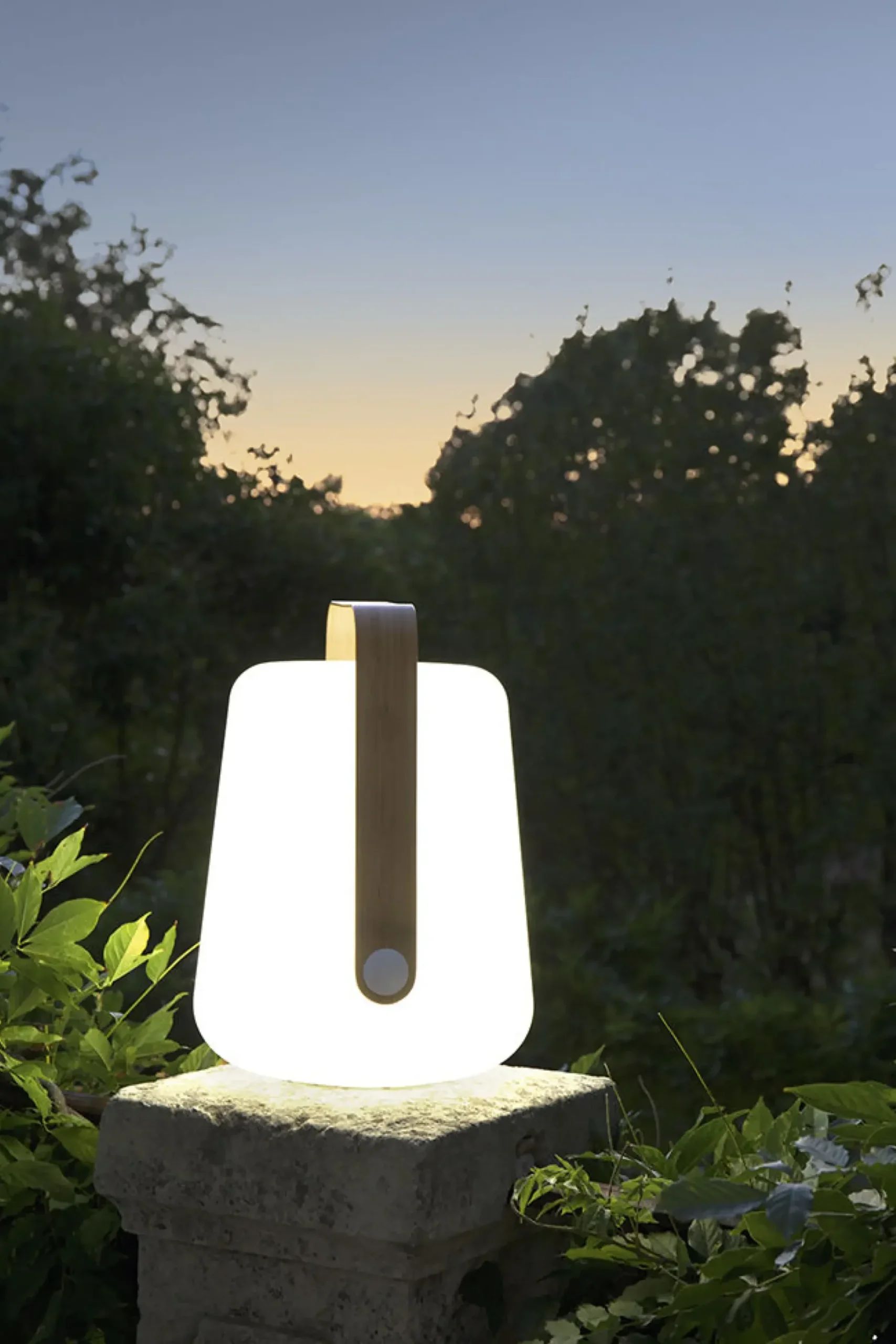 Lampe Exterieur Sans Fil Rechargeable Balad Bamboo Plastique Bois Naturel Plastique & Bois/ H 38 Cm - Usb - Fermob