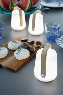 Lampe Exterieur Sans Fil Rechargeable Balad Bamboo Plastique Bois Naturel Plastique & Bois / H 12 Cm - Set De 3 - Fermob