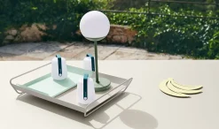 Lampe Exterieur Sans Fil Rechargeable Balad Led Plastique Bleu Plastique & Metal Bleu/ H 13,5 Cm - Set De 3 - Fermob