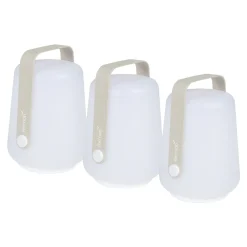 Lampe Exterieur Sans Fil Rechargeable Balad Led Plastique Gris Plastique & Metal Gris / H 13,5 Cm - Set De 3 - Fermob