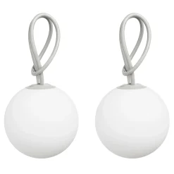 Lampe Exterieur Sans Fil Rechargeable Bolleke Led Plastique Gris Plastique Gris / Set De 2 - Fatboy
