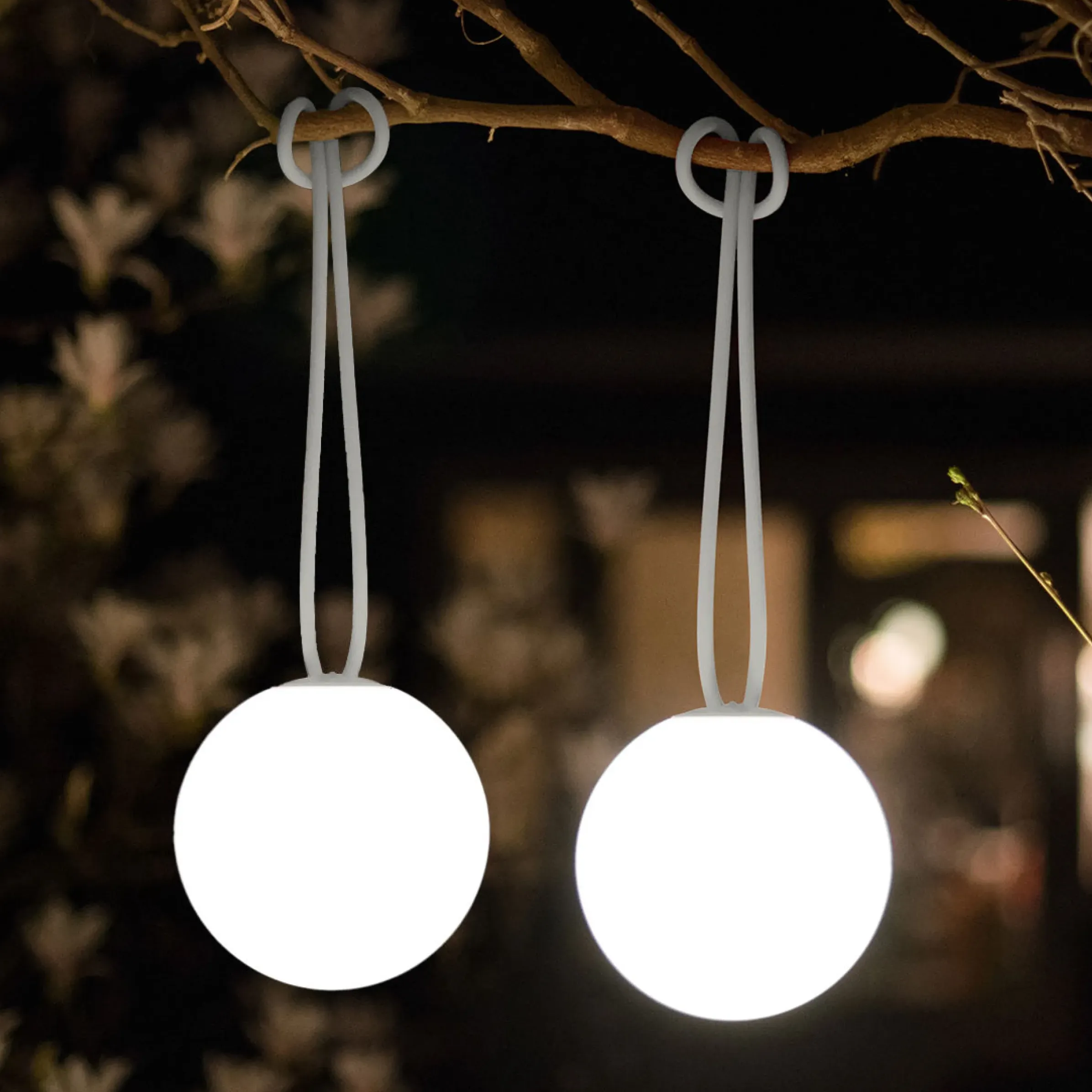 Lampe Exterieur Sans Fil Rechargeable Bolleke Led Plastique Gris Plastique Gris / Set De 2 - Fatboy
