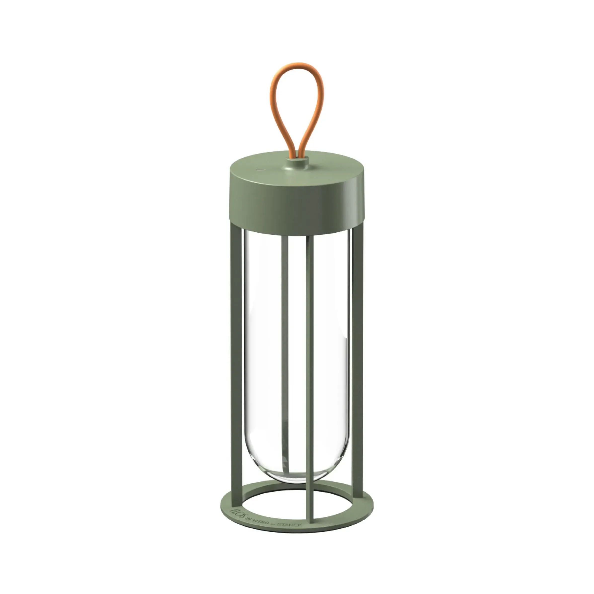 Lampe Exterieur Sans Fil Rechargeable In Vitro Unplugged Led Metal Verre Vert Verre & Metal/ By Starck - Flos