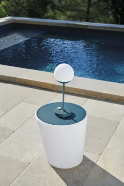 Lampe Exterieur Sans Fil Rechargeable Mooon! Led Metal Plastique Bleu / H 41 Cm - Usb - Fermob