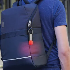 Lampe Led De Signalisation Nomaday Flash Metal / Mousqueton - Lumiere Visible Jusqu’A 200M / Recharge Usb - Lexon