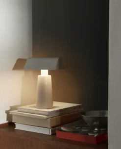 Lampe Sans Fil Rechargeable Caret Mf1 Metal Gris / H 22 Cm - &Tradition