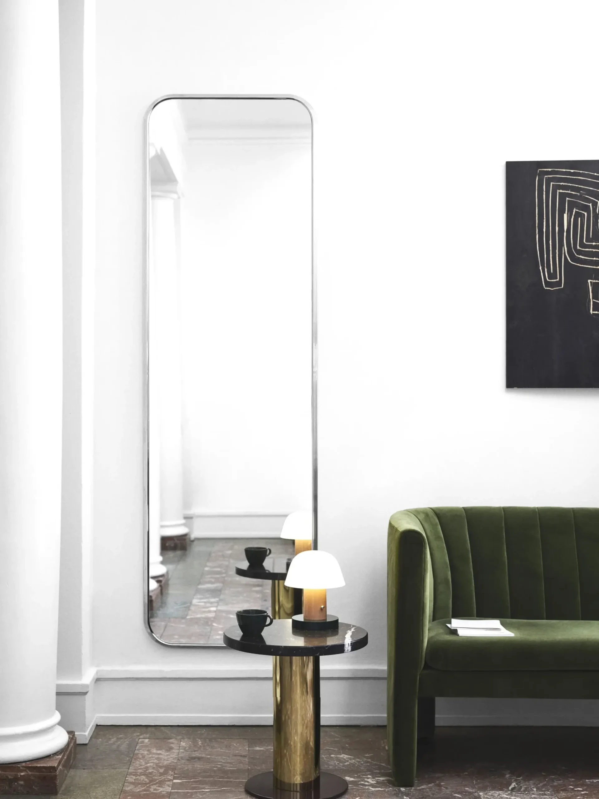 Lampe Sans Fil Rechargeable Setago Jh27 Plastique Vert Beige / By Jaime Hayon - &Tradition