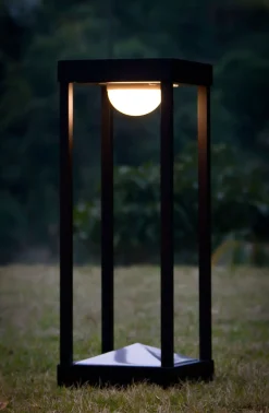 Lampe Solaire D'extérieur La Lampe Parc M Metal Verreled / Hybride & Connectee - Dock Usb - H 40 Cm - Maiori