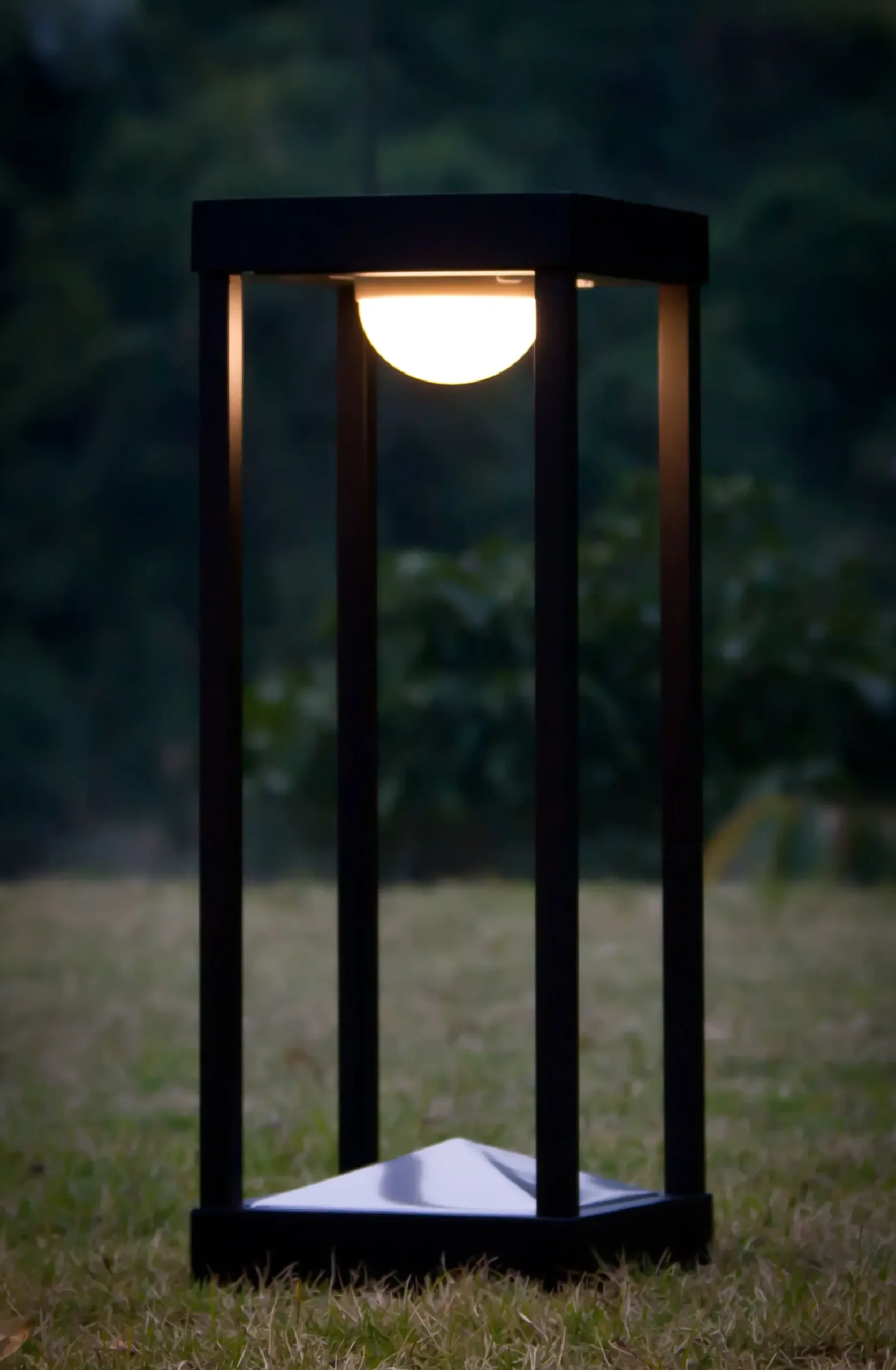 Lampe Solaire D'extérieur La Lampe Parc M Metal Verreled / Hybride & Connectee - Dock Usb - H 40 Cm - Maiori