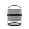 Lampe Solaire D'extérieur La Lampe Petite Led Metal Tissu Gris Noir Tissu Beife Clair / Hybride & Connectee - Structure Charbon - Maiori