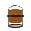 Lampe Solaire D'extérieur La Lampe Petite Led Metal Tissu Orange Noir Tissu Orange / Hybride & Connectee - Structure Charbon - Maiori