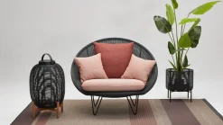 Lampe Solaire D'extérieur Tika Large Plastique Fibre Vegetale Noir / Lanterne Led - H 69 Cm - Vincent Sheppard