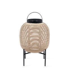 Lampe Solaire D'extérieur Tika Small Plastique Beige / Lanterne Led - Base Acier / H 59 Cm - Vincent Sheppard