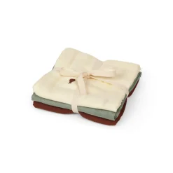 Lange Pour Bebe Tissu Multicolore / Set De 3 - 70 X 70 Cm / Coton Biologique - Ferm Living
