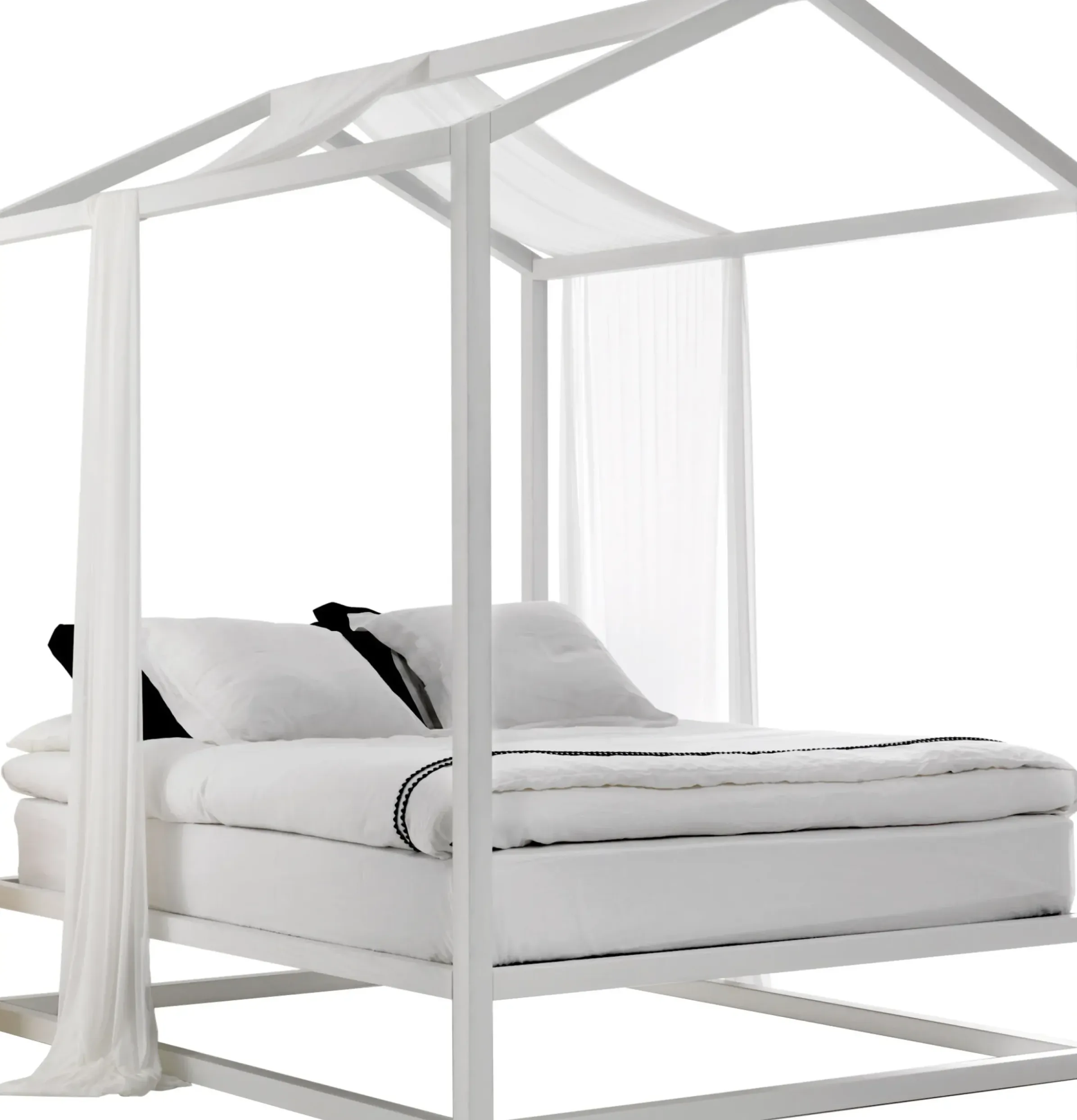 Lit A Baldaquin Casetta In Canada Bois/ 213 X 183 X H 235 Cm - Mogg
