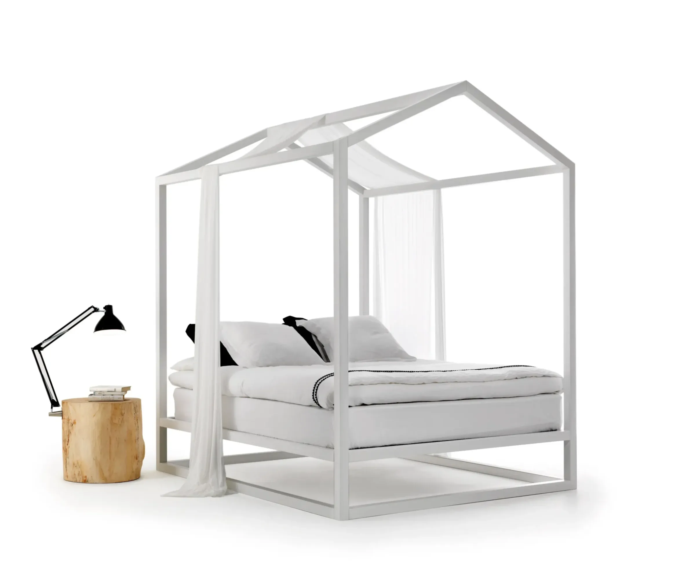 Lit A Baldaquin Casetta In Canada Bois/ 213 X 183 X H 235 Cm - Mogg