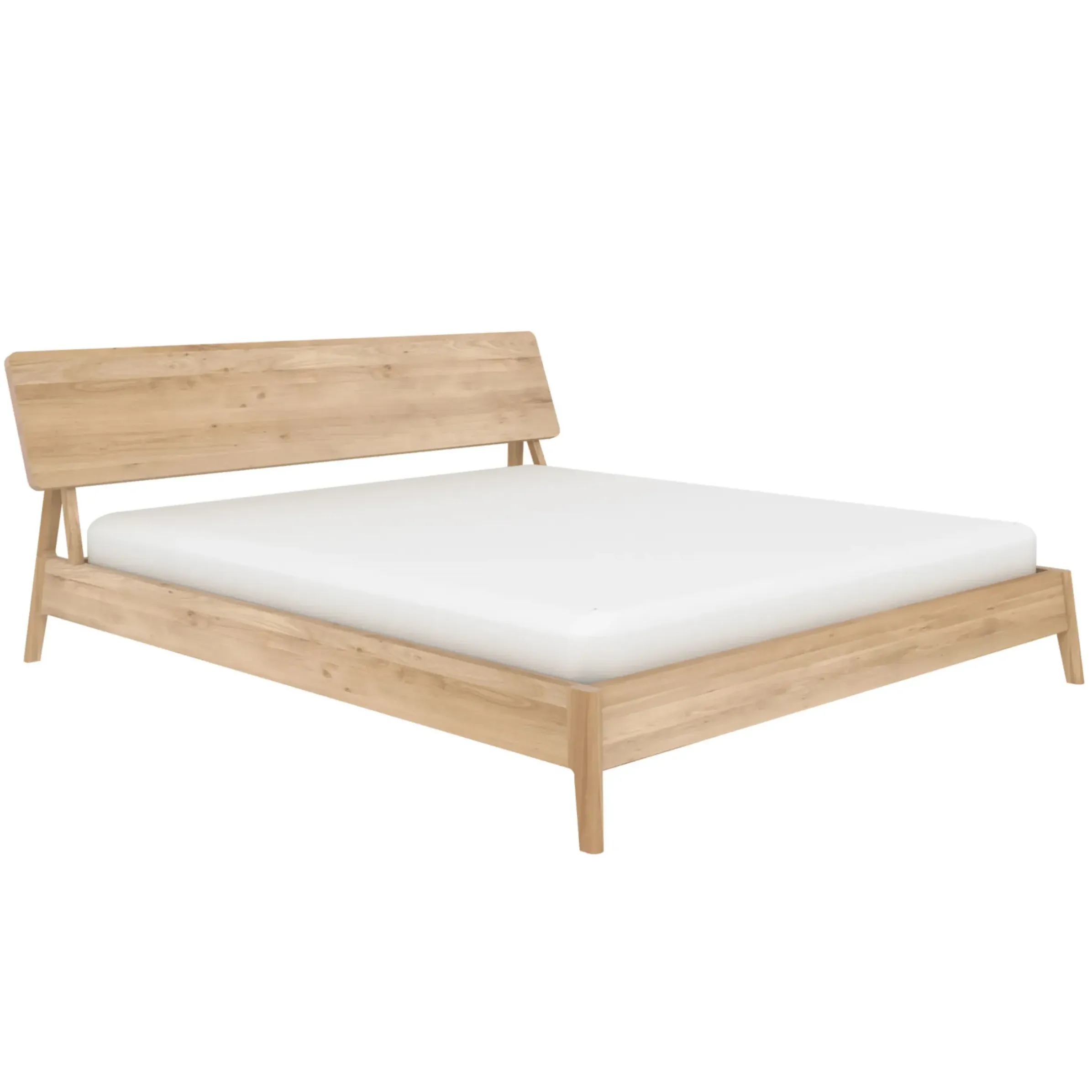 Lit Double Air Bois Naturel / Pour Matelas 180 X 200 Cm - Chene Massif - Ethnicraft