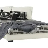 Lit Double Nebula Five Tissu Blanc / 183 X 214 Cm - Diesel With Moroso