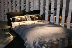 Lit Double Nebula Five Tissu Blanc / 183 X 214 Cm - Diesel With Moroso