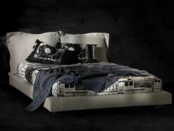 Lit Double Nebula Five Tissu Blanc / 183 X 214 Cm - Diesel With Moroso
