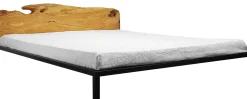Lit Double Old Times Metal Bois Naturel / 162 X 210 Cm - Zeus