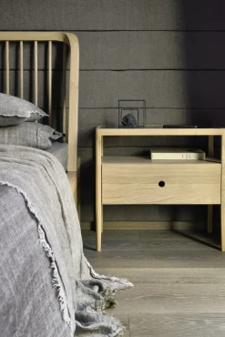 Lit Double Spindle Bois Naturel / Pour Matelas 180 X 200 Cm - Chene Massif - Ethnicraft