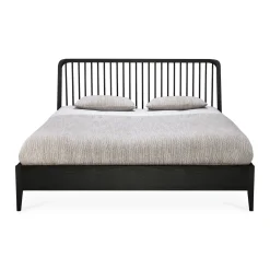 Lit Double Spindle Bois / Pour Matelas 160 X 200 Cm - Chene Massif - Ethnicraft