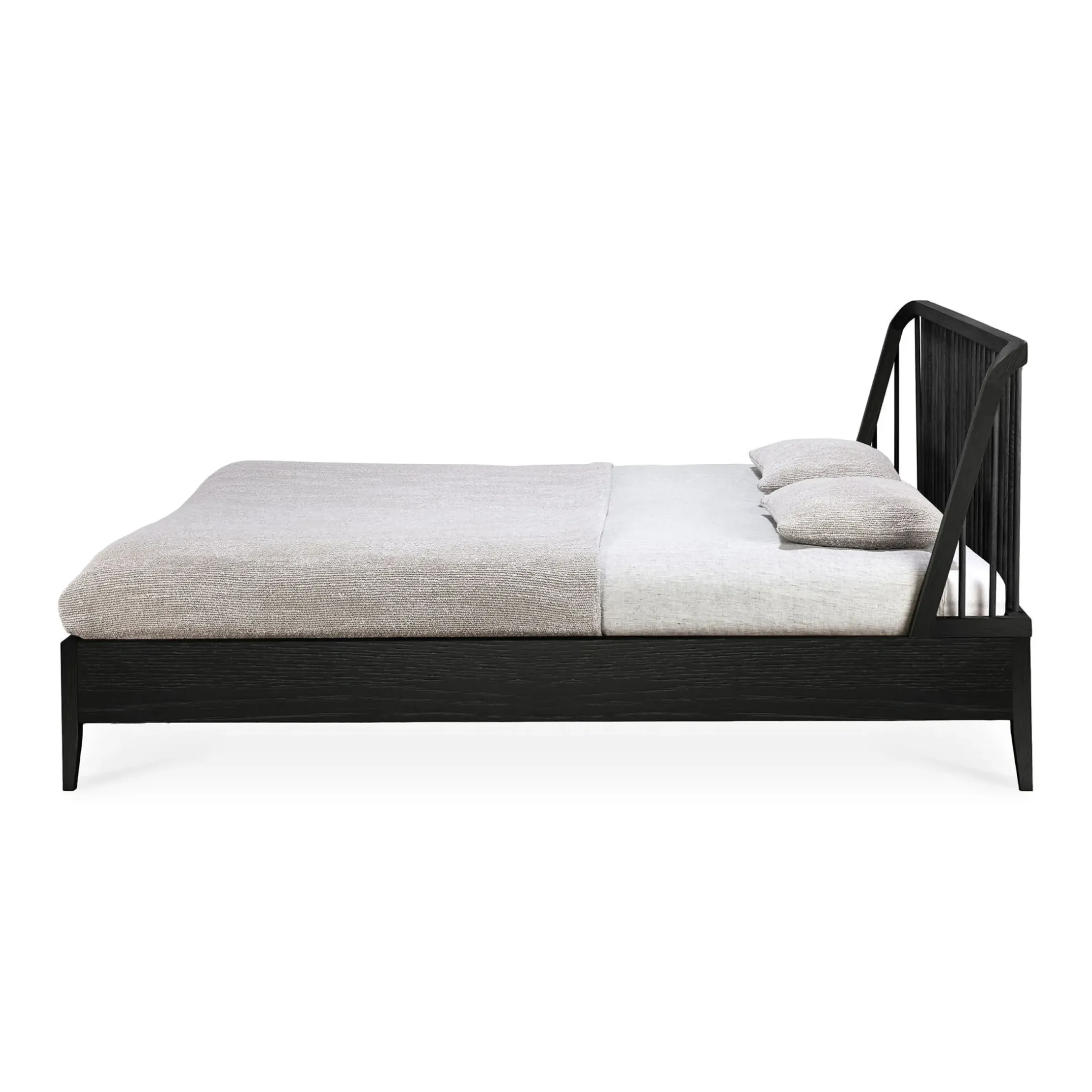 Lit Double Spindle Bois / Pour Matelas 160 X 200 Cm - Chene Massif - Ethnicraft