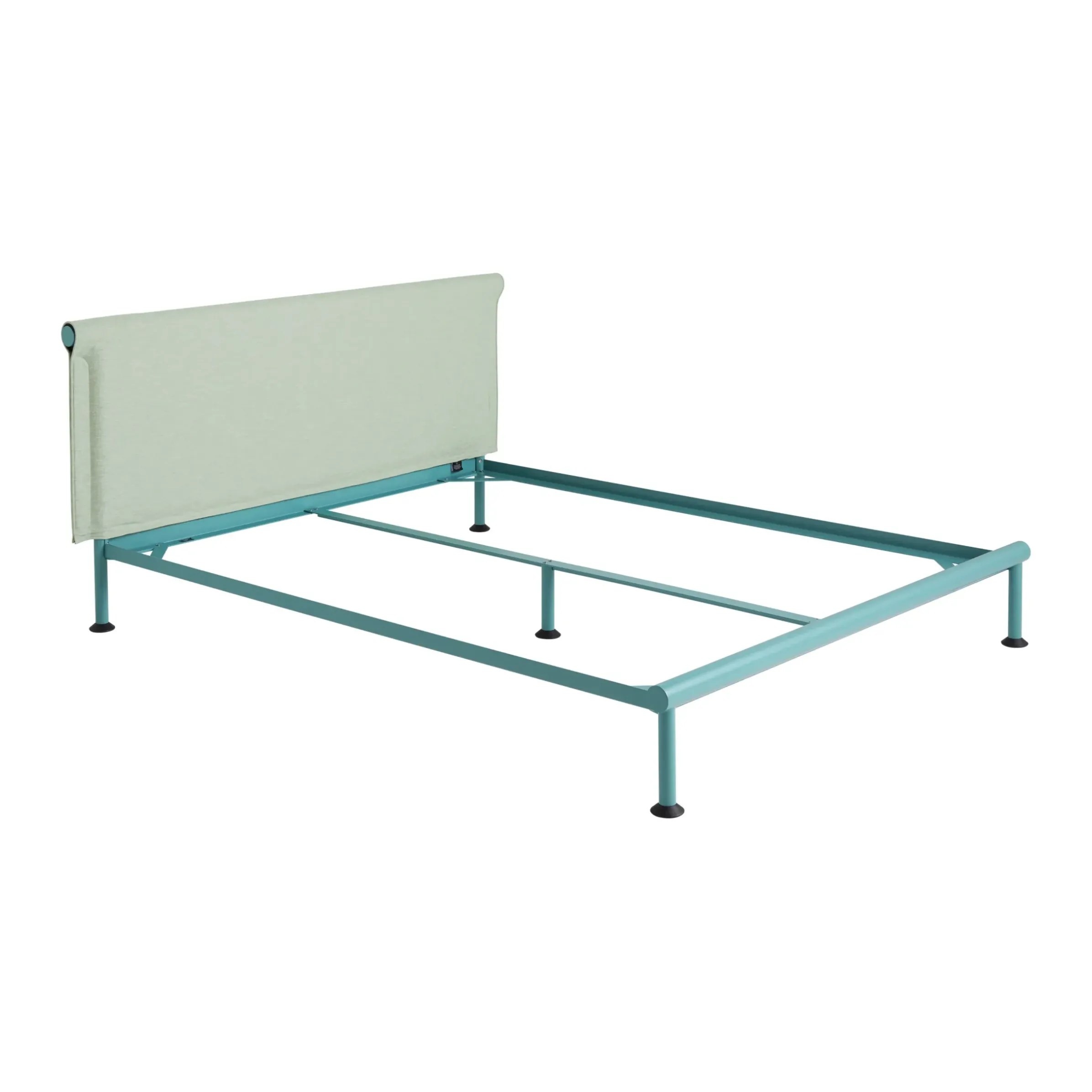 Lit Double Tamoto Metal Tissu Bleu / Pour Matelas 160 X 200 Cm - Hay