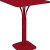 Mange-Debout Luxembourg Metal Rouge / 80 X 80 X H 105 Cm - Fermob