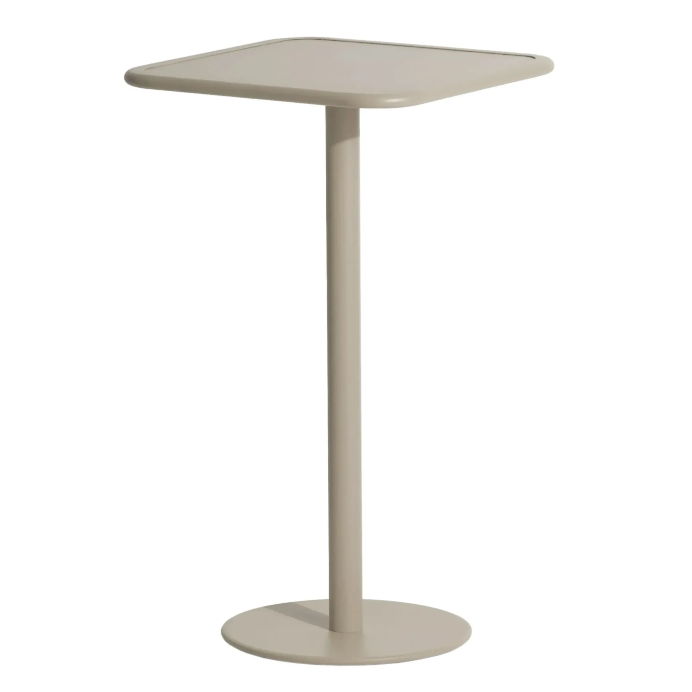 Mange-Debout Week-End Metal Beige / 60 X 60 Cm X H 105 Cm - Aluminium - Petite Friture