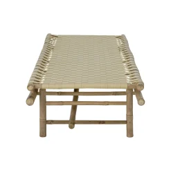 Meridienne Vida Tissu Beige Bois Naturel / 190 X 70 Cm - Bambou - Bloomingville