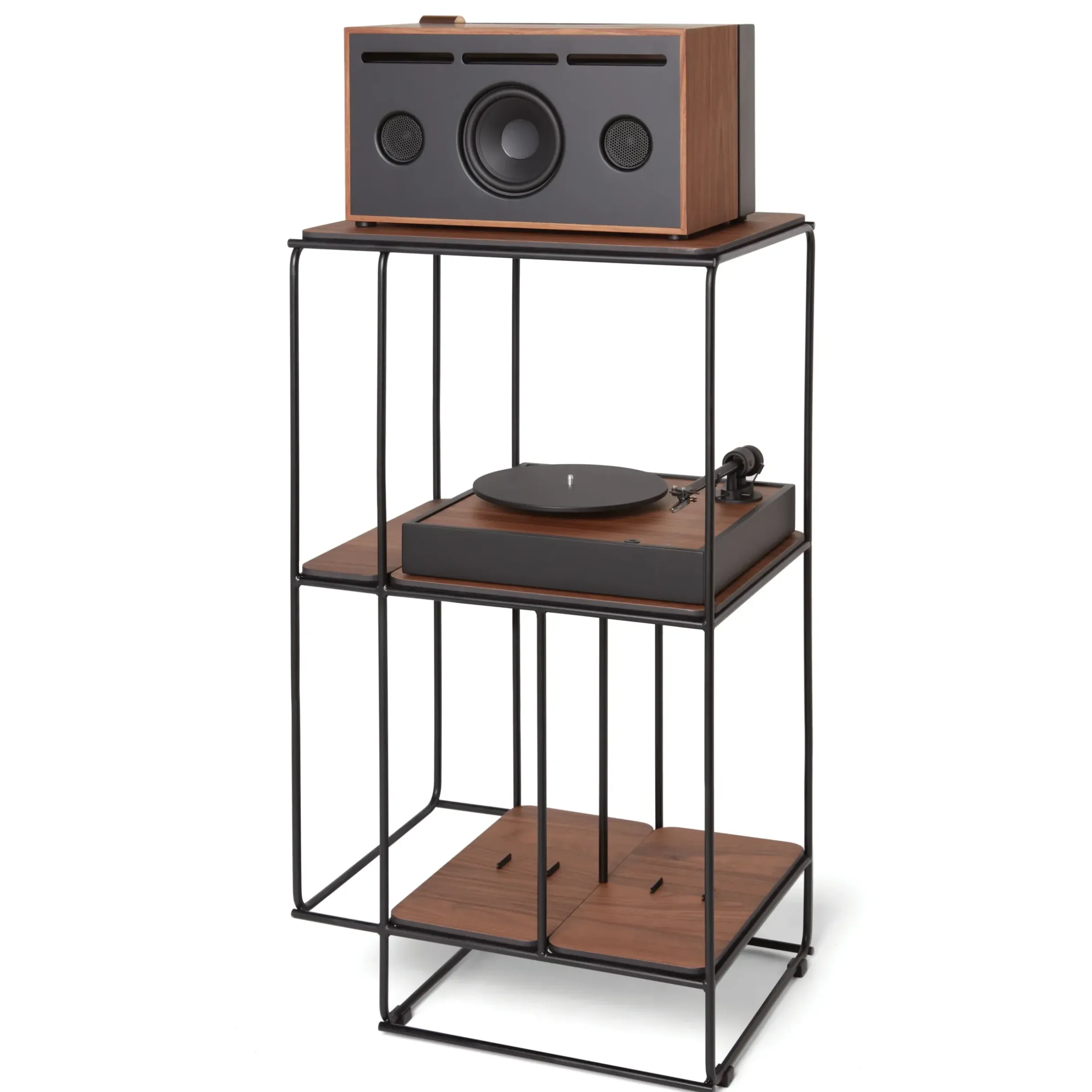Meuble Acoustique Lines Bois Naturel / Pour Materiel Audio - 50 X 88 X P 39 Cm (Horizontal Ou Vertical) - La Boite Concept