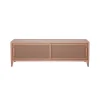 Meuble Tv B2 Bas Perfore Metal Rose / L 120 X H 51 Cm - Poignees Chene - Tolix