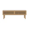 Meuble Tv Cana Fibre Vegetale Bois Naturel / L 128 X H 46 Cm - Chene & Cannage Rotin - Bolia