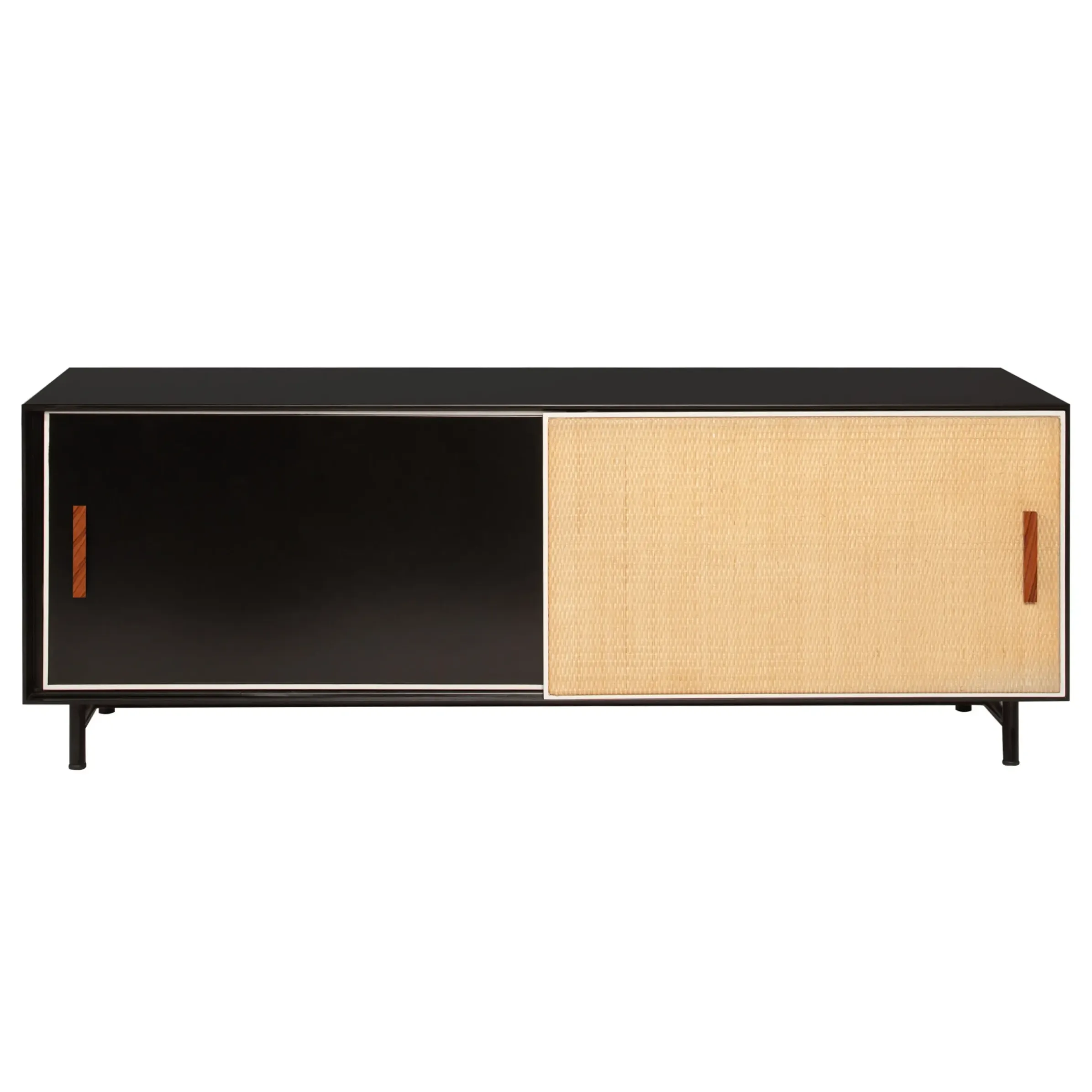 Meuble Tv Essence Bois Noir / L 140 X H 42 Cm - Rotin - Maison Sarah Lavoine