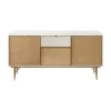 Meuble Tv  Fibre Vegetale Bois Blanc / L 160 X H 80 Cm - Fibre Naturelle & Laque - Red Edition