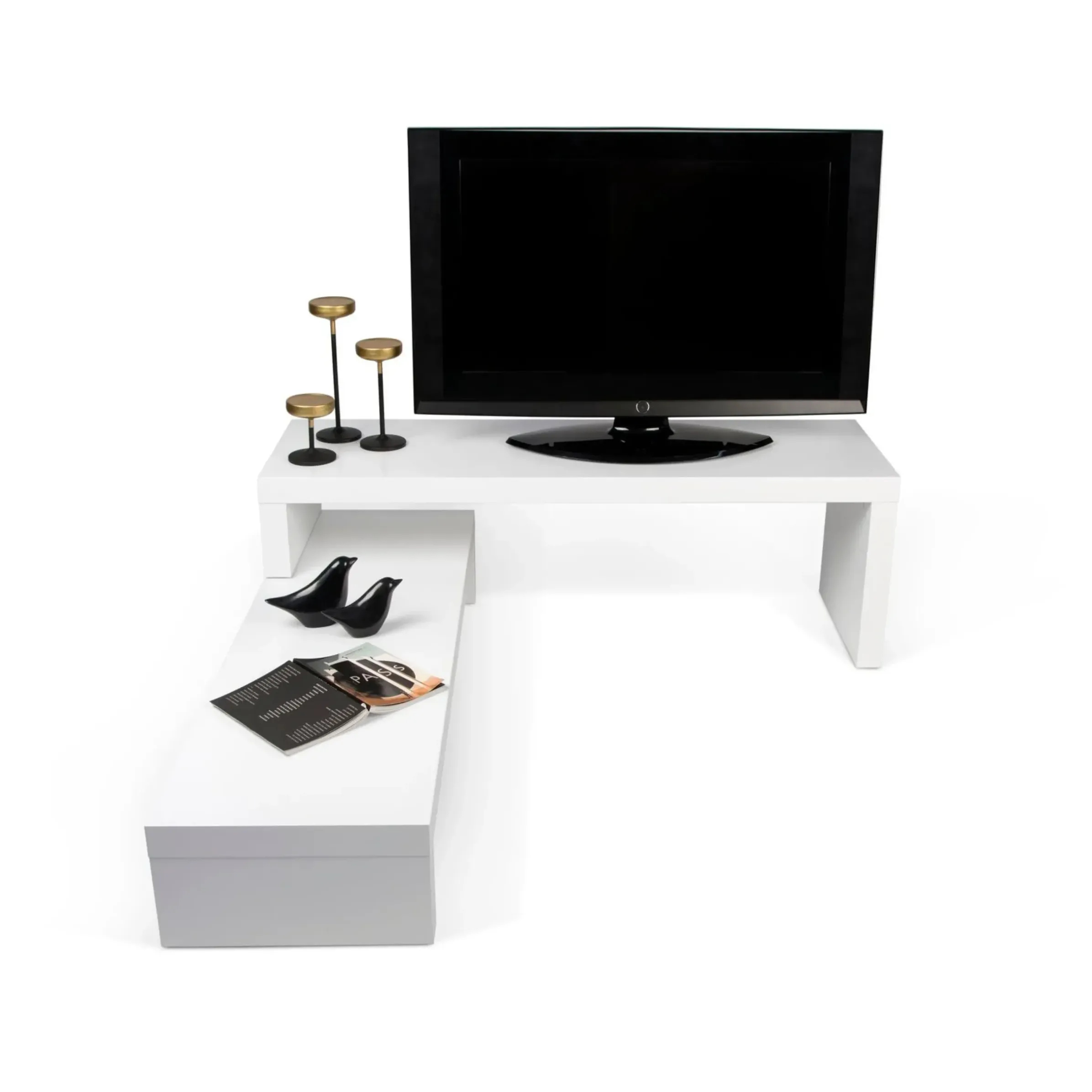 Meuble Tv Philae Boispivotant & Extensible / L De 125 A 235 Cm - Pop Up Home