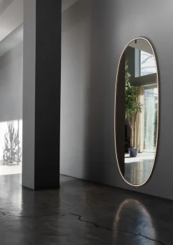 Miroir Lumineux La Plus Belle Argent Metal Led / By Starck - H 205 Cm - Flos